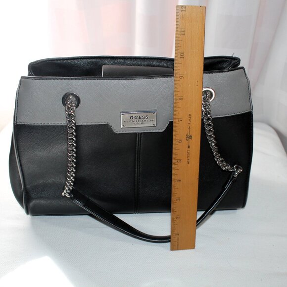 Guess Capra Colorblock Shoulder Bag, Satchel, Black & Gray - Picture 14 of 15